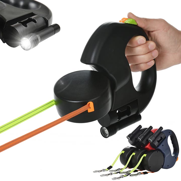DuoLeash™ — Dual Retractable Dog Leash for 2 Dogs